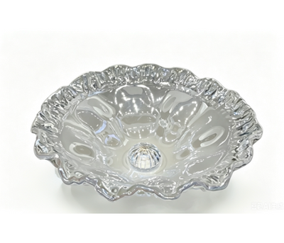 Flower Shaped Glass Basin c/w Waste - Transparent