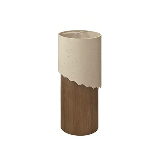 Round Free Standing Artificial Stone Basin c/w Waste - Beige and Brown