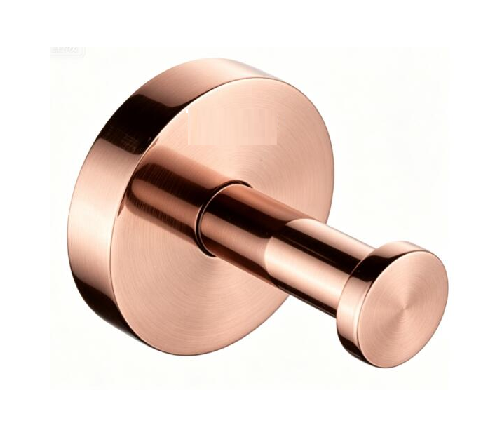 SUS304 Single Round Robe Hook - Brushed Rose Gold