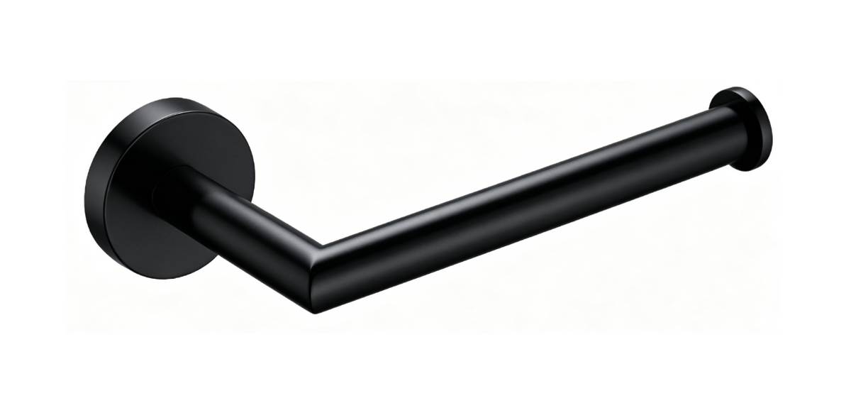 SUS304 Single Rod Paper Holder - Matt Black