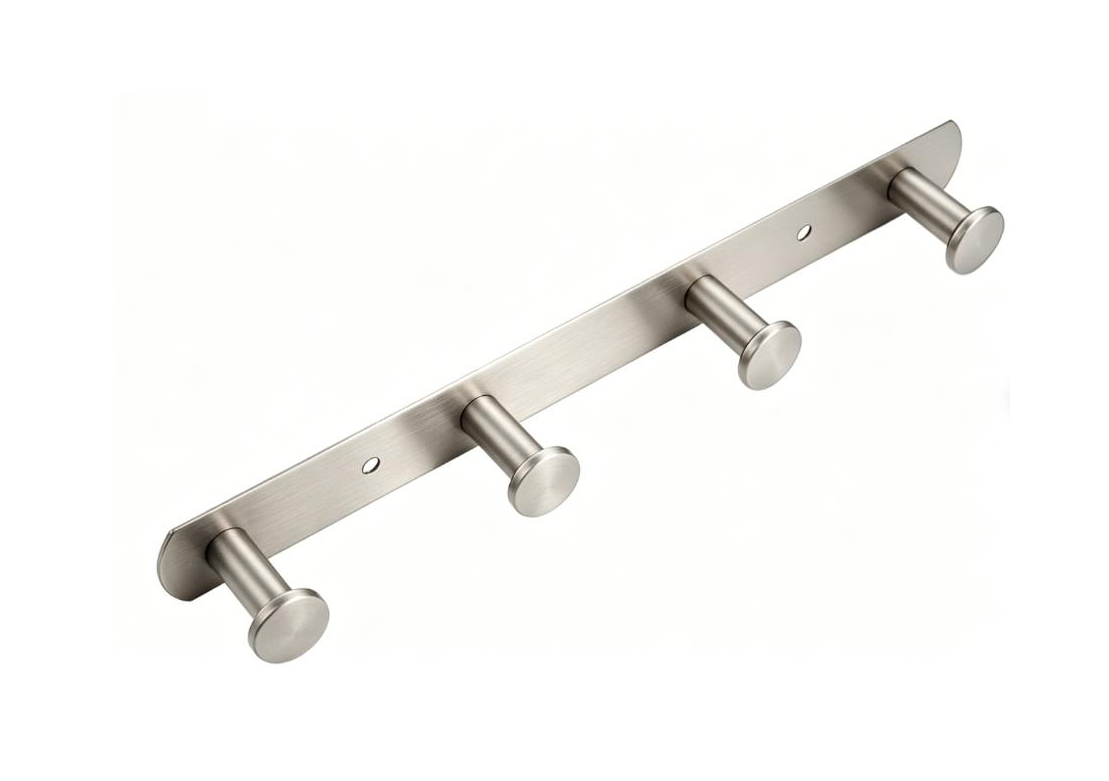 SUS304 4pcs Round Robe Hook - Satin