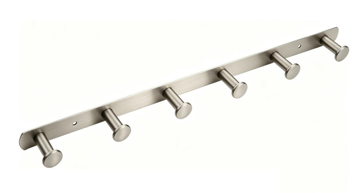 SUS304 6pcs Round Robe Hook - Satin