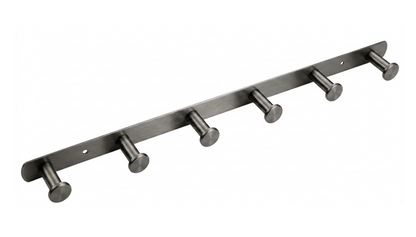 SUS304 6pcs Round Robe Hook - Grey