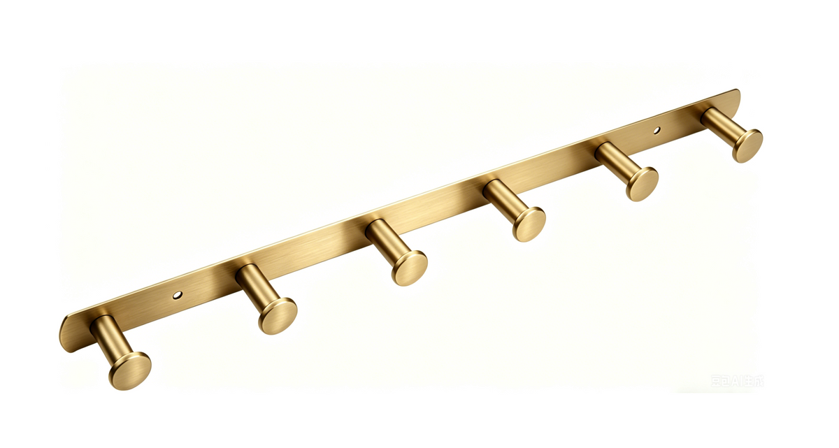 SUS304 6pcs Round Robe Hook - Matt Gold