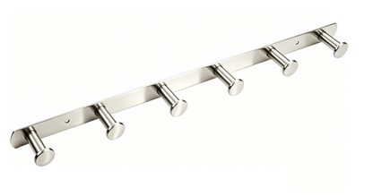 SUS304 6pcs Round Robe Hook - Polish