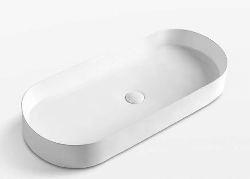 Oval Above Counter Wash Basin - White