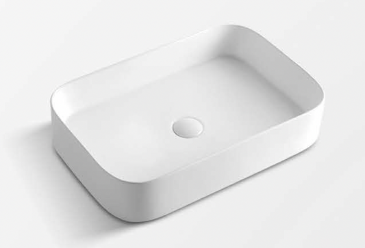 Rectangular Above Counter Wash Basin - White