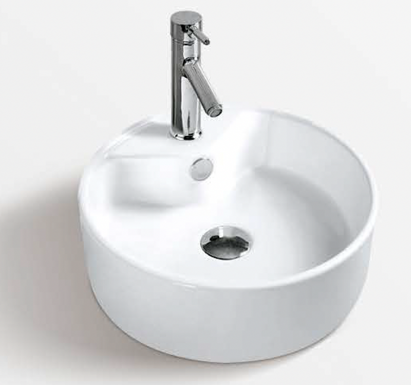 Round Above Counter Wash Basin - White