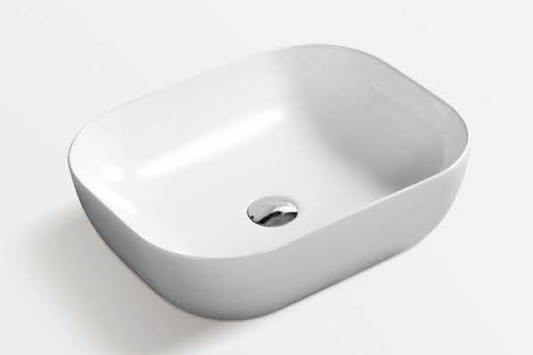 Rectangular Above Counter Wash Basin - White