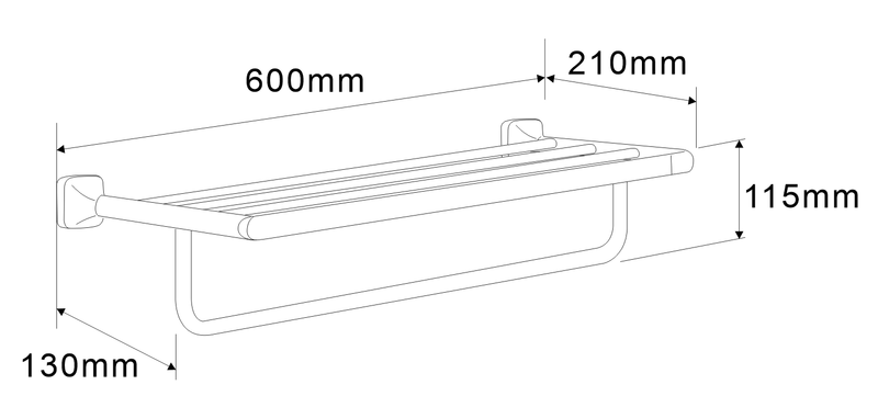 SUS304 Towel Rack - Chrome