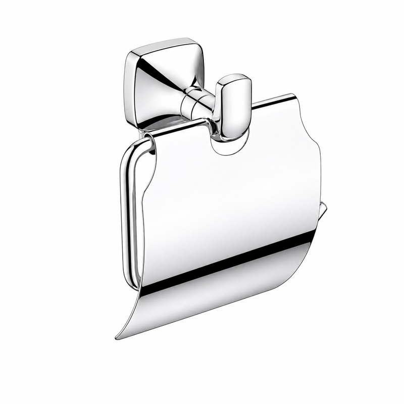 SUS304 Paper Holder with Cover - Chrome