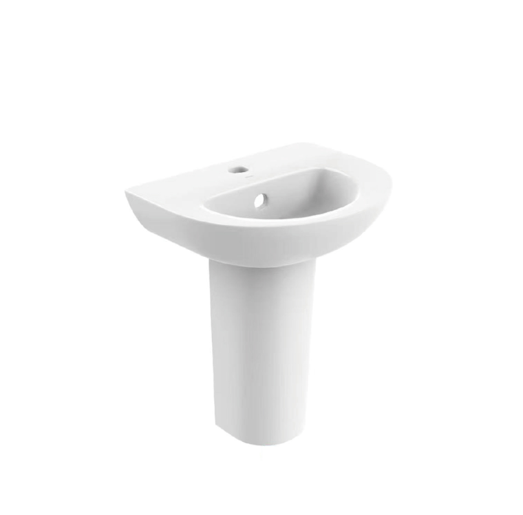 Children Wall Hung Wash Basin c/w Pedestal - White