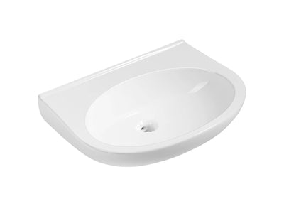 Handicap Wall Hung Basin without Tap Hole & Overflow - White
