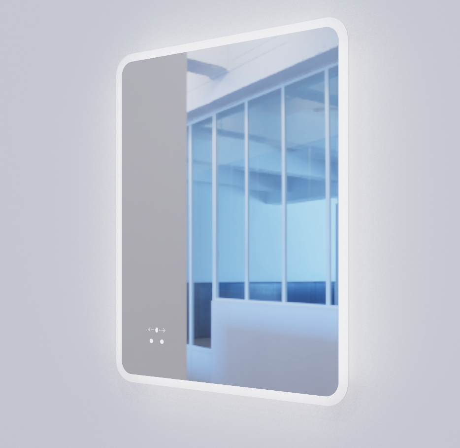 Rectangular LED Mirror c/w 3 Color+Dimmer+Defogging & Wave-On Off Button