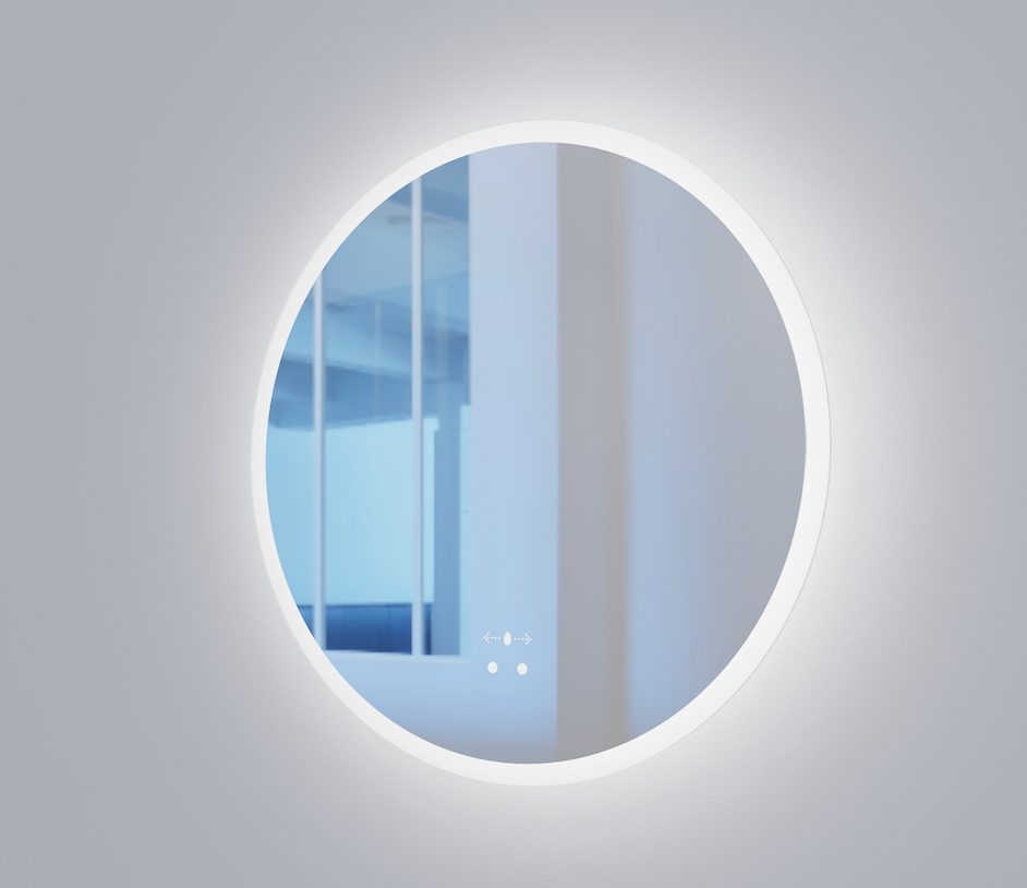 Round LED Mirror c/w 3 Color+Dimmer+Defogging & Wave-On Off Button