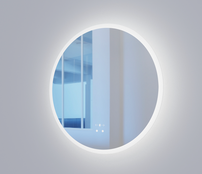 Round LED Mirror c/w 3 Color+Dimmer+Defogging & Wave-On Off Button