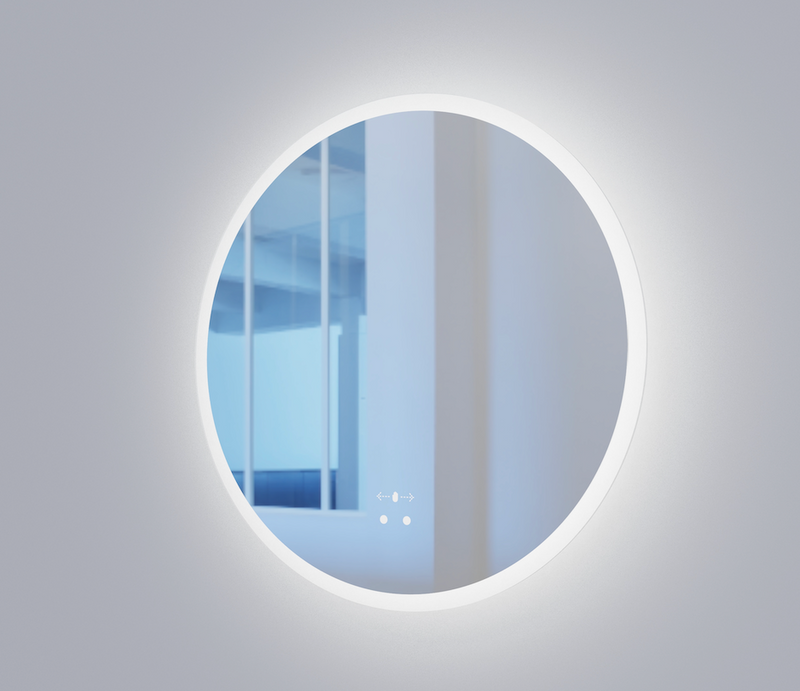 Round LED Mirror c/w 3 Color+Dimmer+Defogging & Wave-On Off Button