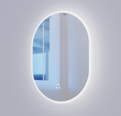 Oval LED Mirror c/w 3 Color+Dimmer+Defogging & Wave-On Off Button