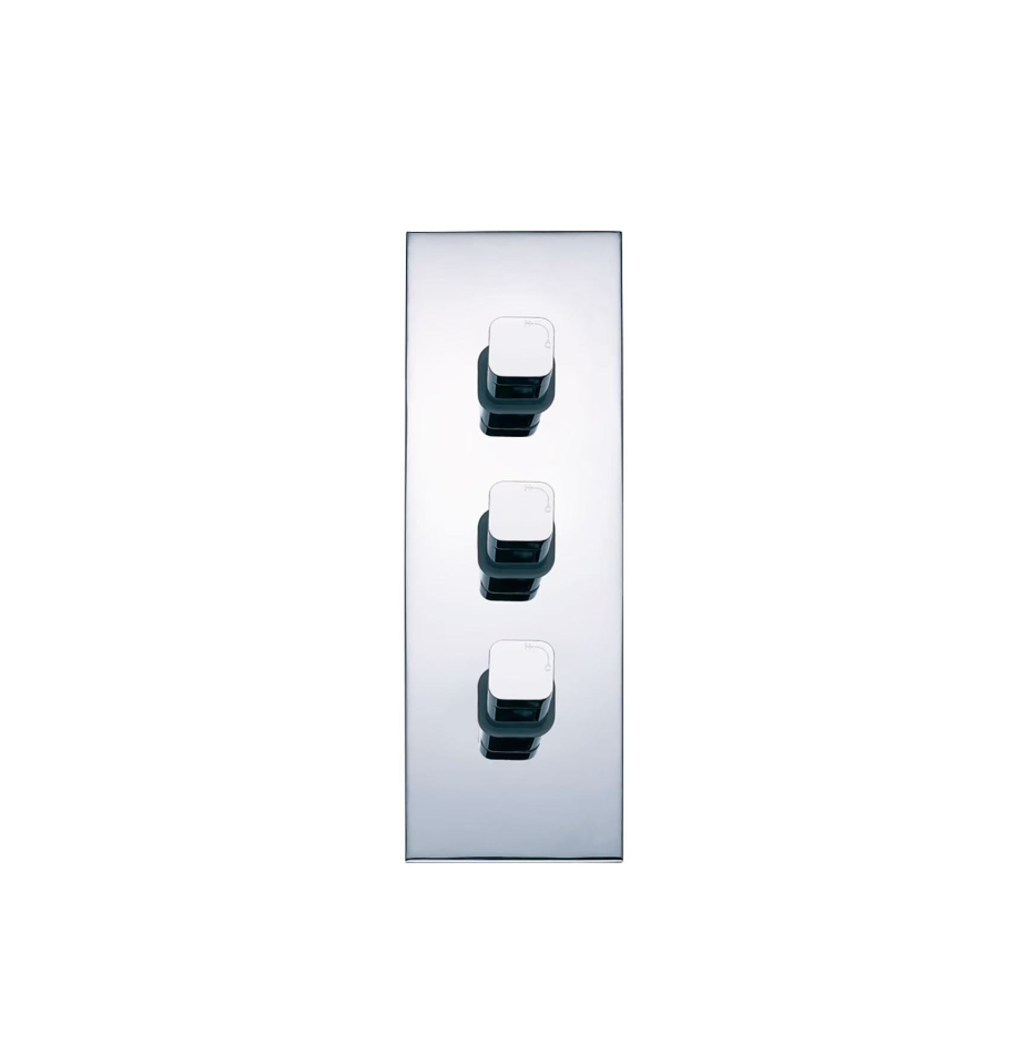 Three Way Concealed Bath Mixer with Diverter - Chrome