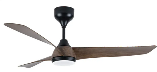 Rezo DC Motor LED Celling Fan (42") 18 Speed (F9+R9) 3 ABS Blades with  Remote Control - Dark Wood