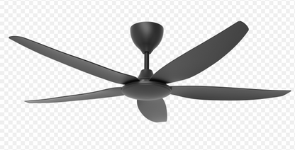 Rezo DC Motor Ceiling Fan- (56") 5 ABS Blade 18 Speed (F9+R9)  with Remote control - Matt Black