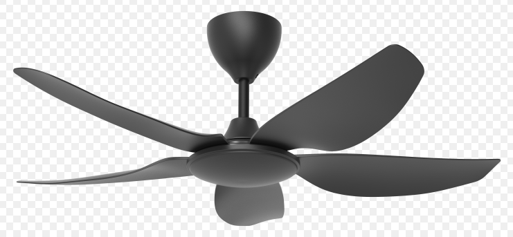 Rezo DC Motor Ceiling Fan- (42") 5 ABS Blade 18 Speed (F9+R9)  with Remote control - Matt Black