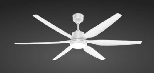Rezo DC Motor LED Ceiling Fan- (66") 6 ABS Blade 12 Speed with Remote control - Matt White