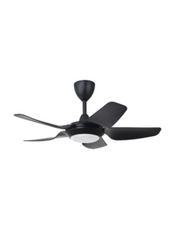 ALPHA Vannus - IRIZ 5B 40 Inch DC Motor Ceiling Fan with 5 Blades (8 Speed Remote)-Matt Black