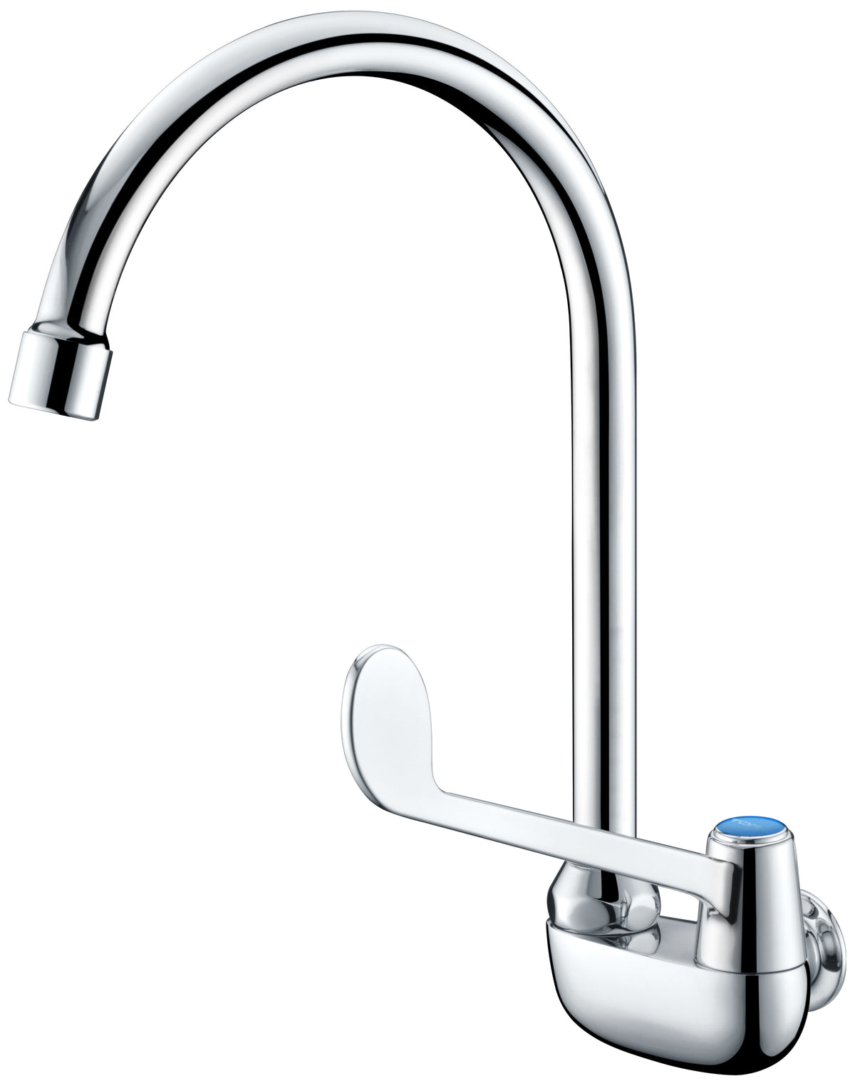 Commercial: Wall Mounted Clinical Tap c/w Elbow Line Handle - Chrome