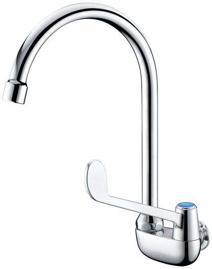Commercial: Wall Mounted Clinical Tap c/w Elbow Line Handle - Chrome