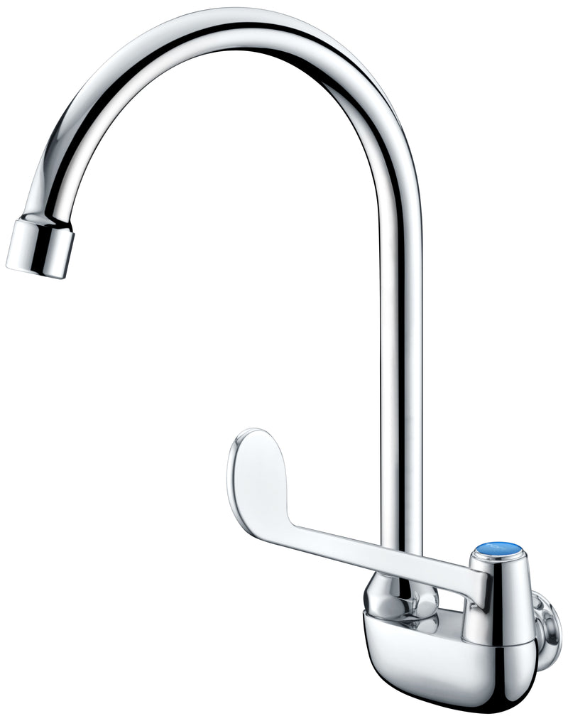 Commercial: Wall Mounted Clinical Tap c/w Elbow Line Handle - Chrome