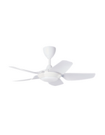 ALPHA Vannus - IRIZ 5B 40 Inch DC Motor Ceiling Fan with 5 Blades (8 Speed Remote)- Matt White