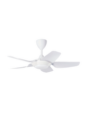 ALPHA Vannus - IRIZ 5B 40 Inch DC Motor Ceiling Fan with 5 Blades (8 Speed Remote)- Matt White