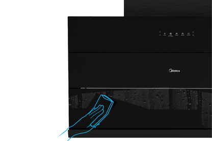 ELEGANT BLACK GLASS, WIPE TO GET GLOSS