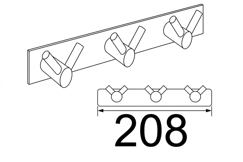 SUS304 3pcs Robe Hook - Satin