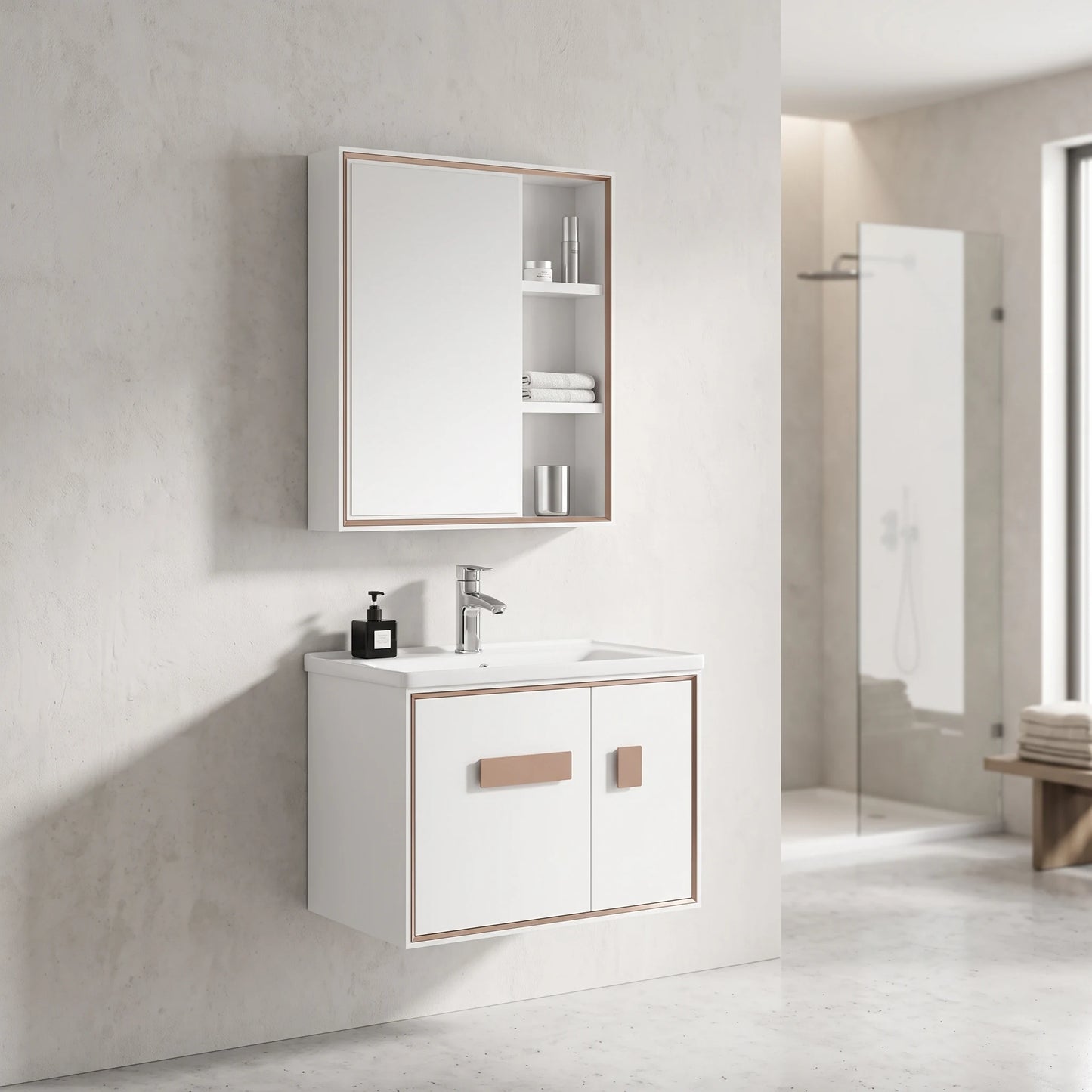 SUS304 Main Basin Cabinet in a room setting