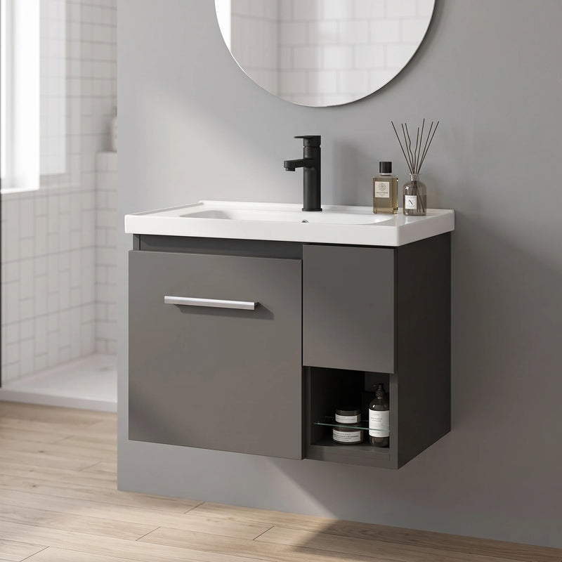 Aluminium Basin Cabinet Set in a room setting