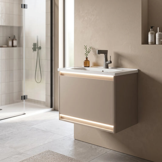 PVC Basin Cabinet Set in a room setting
