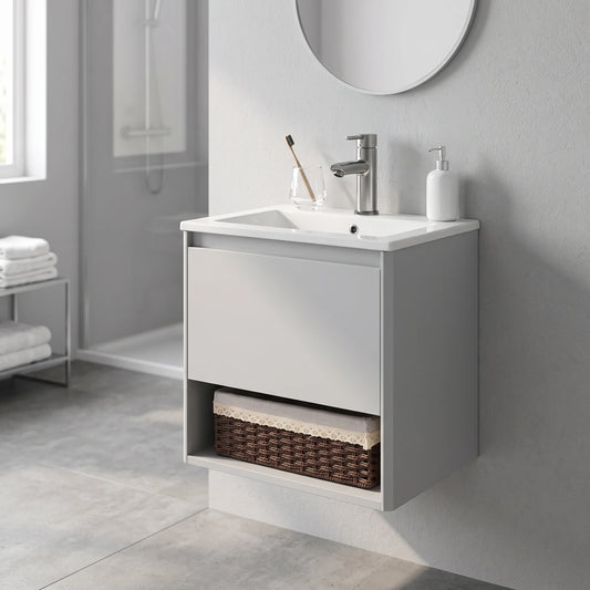 PVC Basin Cabinet Set in a room setting