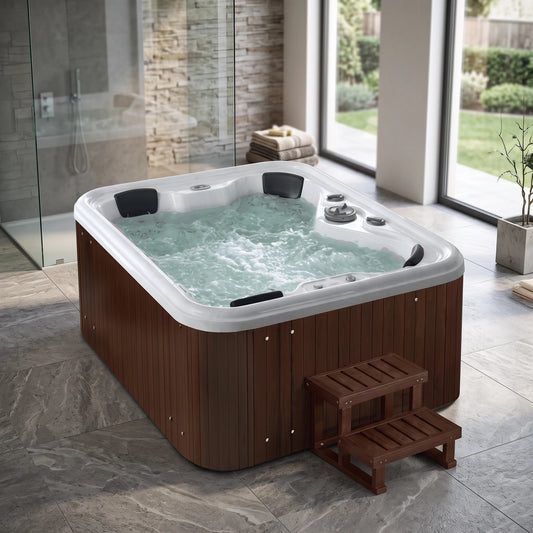 Massage Pool c/w Step Ladder in a room setting