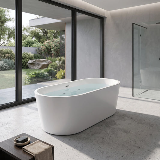 Massage Bath Tub with Pinhole air bubble in a room setting