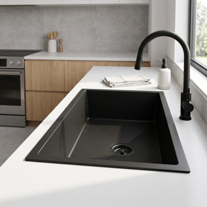 Single Bowl Sink c/w Basket in a room setting