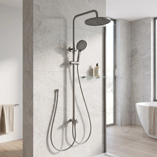 Exposed Shower Bar Set (for Instant Water Heater used) - Grey in a room setting