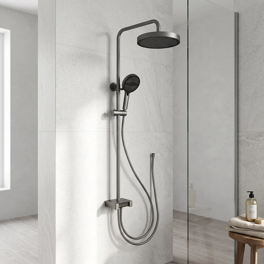 SUS304 Exposed Shower Bar Set (for Instant Water Heater used) in a room setting
