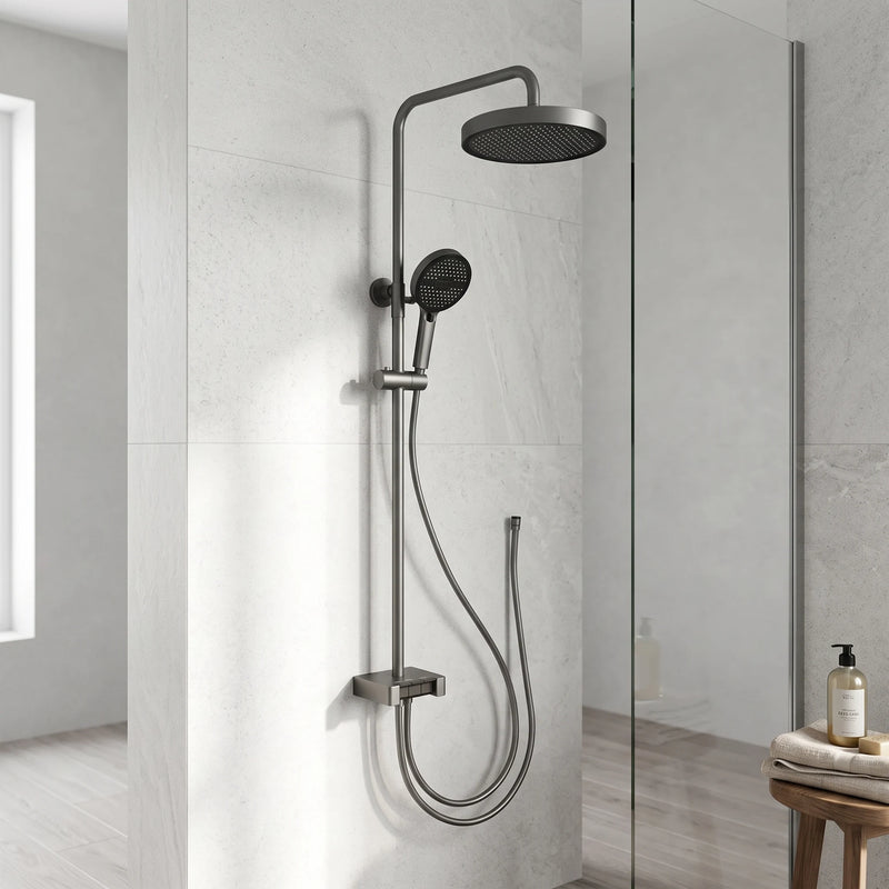 SUS304 Exposed Shower Bar Set (for Instant Water Heater used) in a room setting