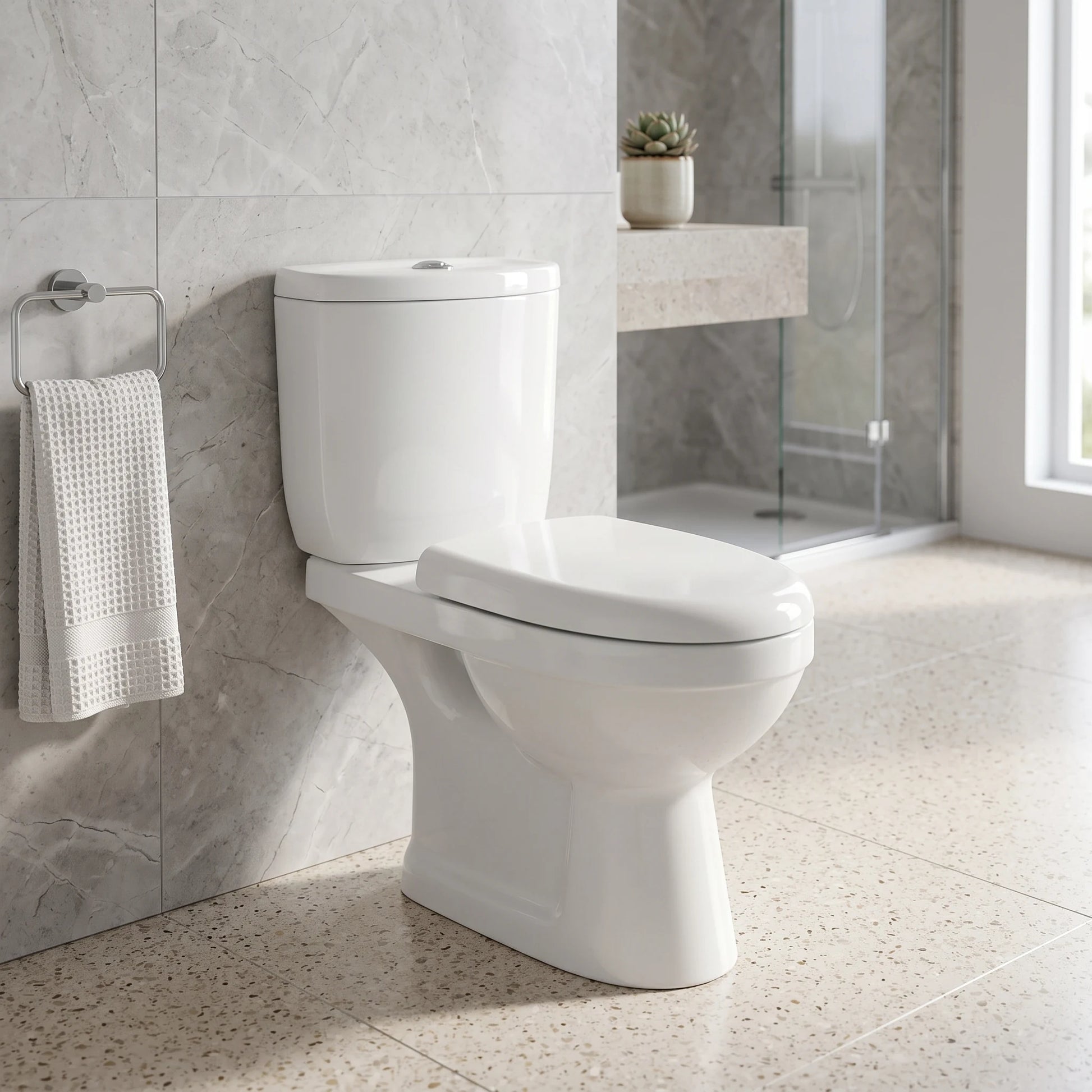 VIXI Washdown WC Complete Set (S-250mm) - White in a room setting