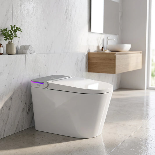 Smart WC Complete Set (S-300mm) c/w Tank (Basic Version) - White in a room setting