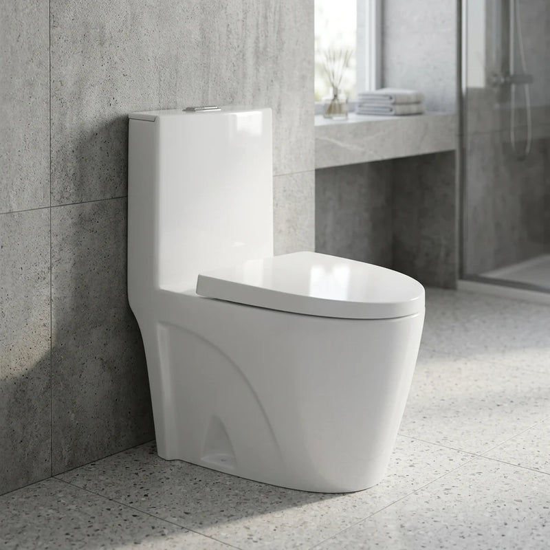 VIDA Washdown WC Complete Set (S-250mm) - White in a room setting