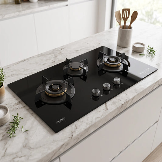 Fujioh Gas Hob (3 Burner) in a room setting