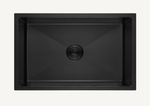Single Bowl Sink c/w Roll Up Basket - Nano Black